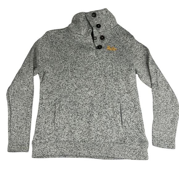 UCLA Sweatshirt Mock Button Neck Heather Gray Womens Fit Size L Champion - Picture 1 of 9